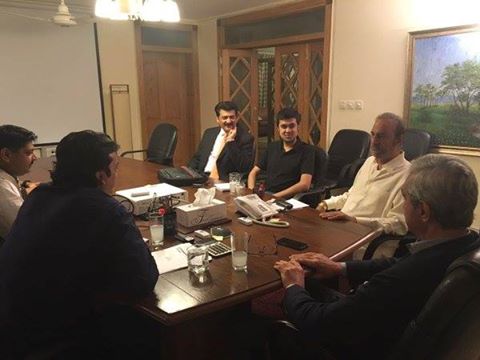 Attended a meeting for NA110 review with Shoaib Siddiqui, Khan Tareen, Usman Dar and Dr Babar Awan.