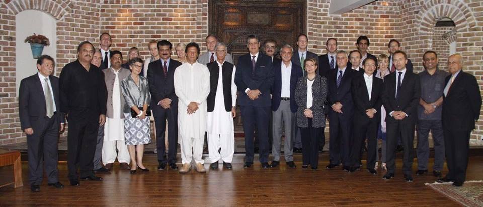 Dr Shahzad Waseeem hosted dinner for Chairman ‪PTI‬ Imran Khan with European ambassadors at his residence - 03