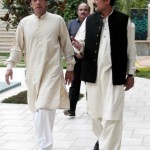 Dr Shahzad Waseem welcoming Chairman PTI Imran Khan (official) 