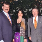 H.E Rodolfo J. Martin-Saravia Argentine Ambassador to Pakistan, Dr Shahzad Waseem Adviser to Chairman Pakistan Tehreek-e-Insaf with Argentinian painter Ms Maria Martha Pichel.