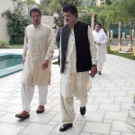 Adviser to Chairman PTI Dr Shahzad Waseem with Imran Khan (official)