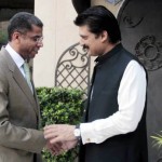 Dr Shahzad Waseem Adviser to Chairman PTI welcoming H.E Mr.Jassim M. Alkhalidi , Royal Embassy of Saudi Arabia. 