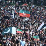 Chairman PTI Imran Khan addressing charged crowd at Liaqat Bagh AzadiJalsa