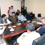 Central Secretary for Foreign Affairs Dr Shahzad Waseem at PTI Islamabad Jalsa committee meeting to finalise arrangements