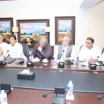 Chairman PTI Imran Khan presiding Media Strategy Meeting at Chairman secretariat Bani Gala