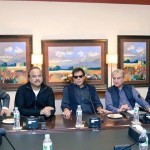 Chairman Pakistan Tehreek-e-Insaf Imran Khan presiding Strategy Meeting in Bani Gala Islamabad.