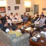 Chairman PTI Imran Khan presiding an important meeting at Bani gala.