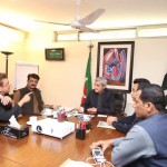 Dr Shahzad Waseem in a meeting with PTI Leaders