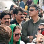 Dr Shahzad Waseem in a protest by PTI 