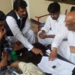 Dr Shahzad Waseem visiting camps at ‪‎NA122‬ polling stations for polling day preparation.