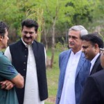Dr Shahzad Waseem with Chairman PTI Imran Khan and party leaders at bani gala
