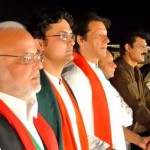Dr Shahzad Waseem with Imran Khan PTI at Azadi Dharna Azadi Square
