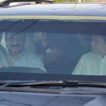 Driving Chairman Pakistan Tehreek-e-Insaf Imran Khan to airport on his way to Lahore.