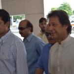 Driving Chairman Pakistan Tehreek-e-Insaf Imran Khan to airport on his way to Lahore.