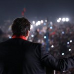 Imran Khan addressing Youm-e-Tashakkur at Parade ground