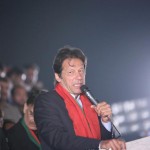 Imran Khan addressing Youm-e-Tashakkur at Parade ground